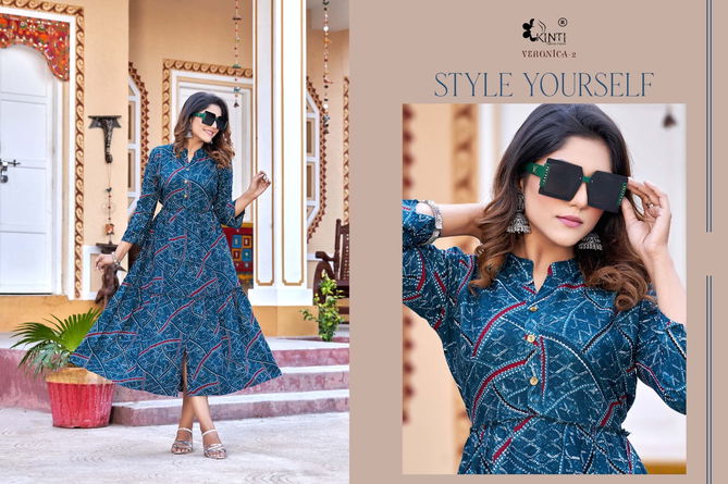 Veronica 2 By Kinti Long Printed Kurtis Catalog